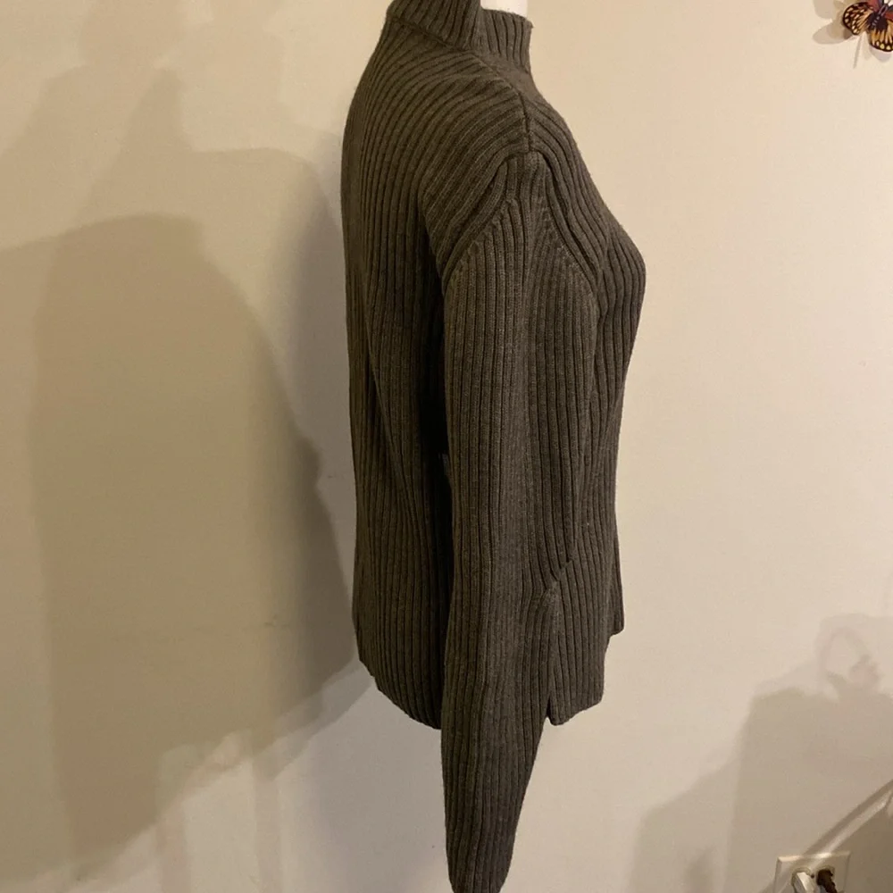 Montecatini NWOT merino wool brown mock neck sweater size Large
